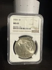 1924 P Peace Dollar - NGC MS63 - (A)