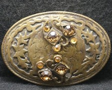 XB19103 AMAZING VINTAGE 1970s ABSTRACT ARTWORK FASHION UNISEX BELT BUCKLE
