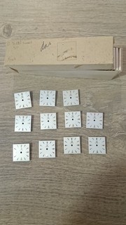 lot de 11 cadrans de montres Oméga carrés watch parts horlogie N°49