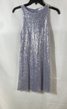 MNG Mango All Over Sequin Lavender Mini Party Cocktail Dress Sz XS