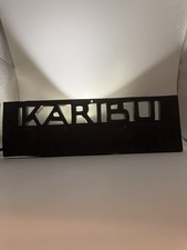 Hand Carved KARIBU Welcome Sign Wood Elephant Wall Plaque African Safari Decor