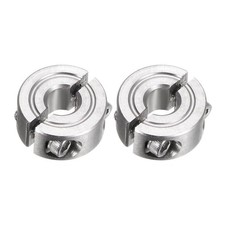 2 Pcs Double Split Shaft Collar INDUSTRIAL 1/4" Bore Two-Piece Clamping Collar
