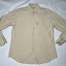 Vintage Valentino Jeans Button Down Shirt Mens Size Large 40 Blue Yellow