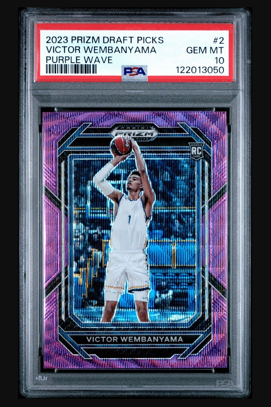 2023 Panini Prizm Draft Picks - Victor Wembanyama #2 Purple Wave Prizm (RC)