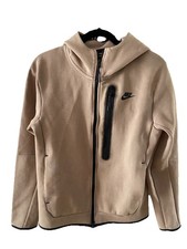 Nike Tech Fleece Full-Zip Hoodie Tan Brown Men's Size Small S Active Sweatshirt