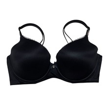 Victoria's Secret Body By Victoria Lined Demi Lace Trim Smooth Bra Size 32DD