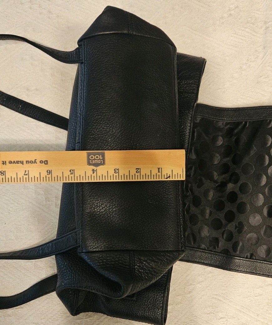 Kate Spade Pebbled Draw String Back Pack Black Le… - image 5