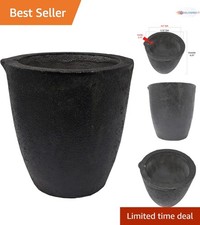 Clay Graphite Crucible 4.75x4.75x5.75in Heavy-Duty Melting Casting Furnace