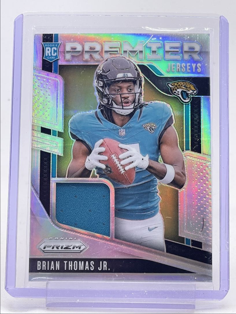 BRIAN THOMAS JR. 2024 PRIZM ROOKIE PREMIER JERSEYS PATCH SILVER RC Q0819
