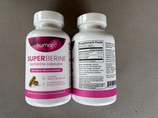 LOT OF 2 Human N Super Berine VEGY Capsules 45/90 Count Metabolic  Blood Sugar