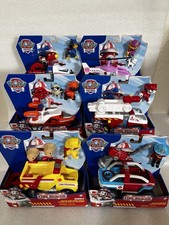 Paw Patrol Fire Rescue Set Lot of 6 Rubble, Ryder, Zuma, Marshall, Chase Skye