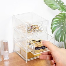 Small Desk Organizer with Drawer, Desktop Organization 3 x 3.5 x 5 inches
