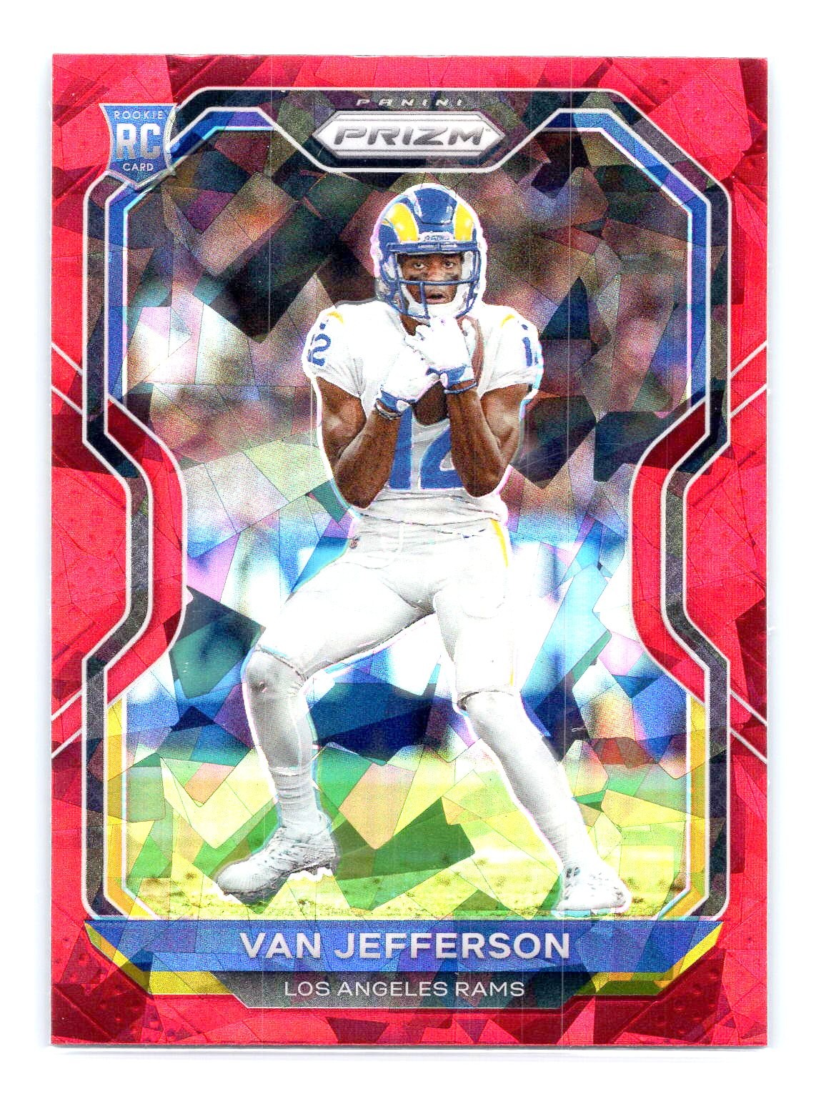 Van Jefferson 2020 Panini Prizm #377 Red Ice RC Rookie