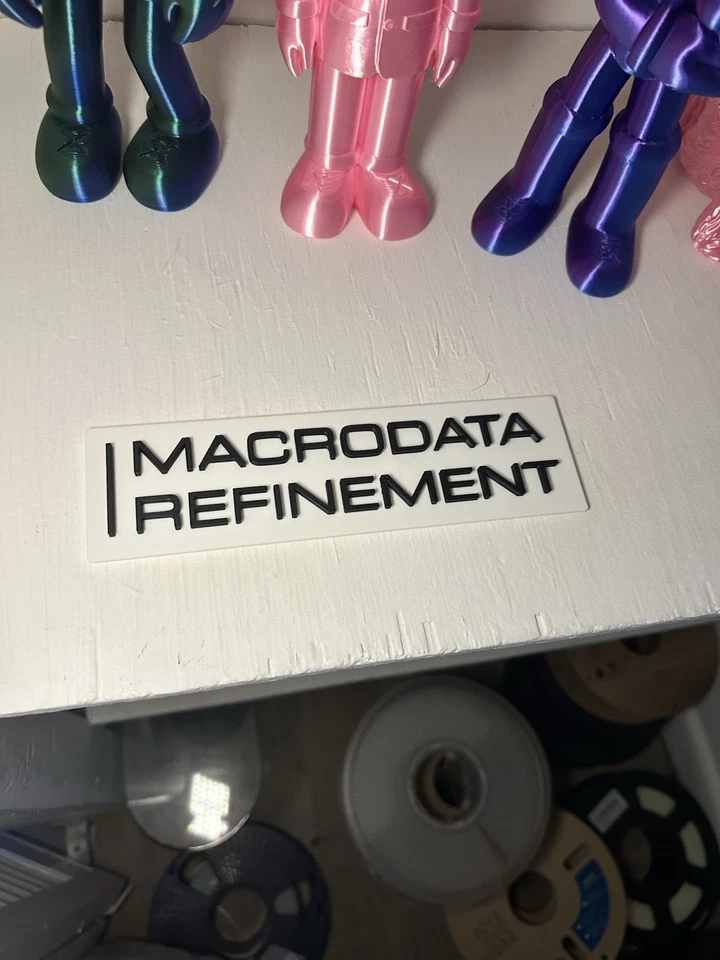 "Letrero de refinamiento Severance Macrodata 8x2"" - Lumon oficina arte de pared ventilador regalo" Foto 4 de 4