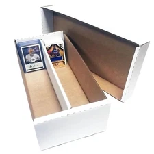 Max Protection Shoe Box Card Storage - Durable 2 Row Toploader Card Storage B...