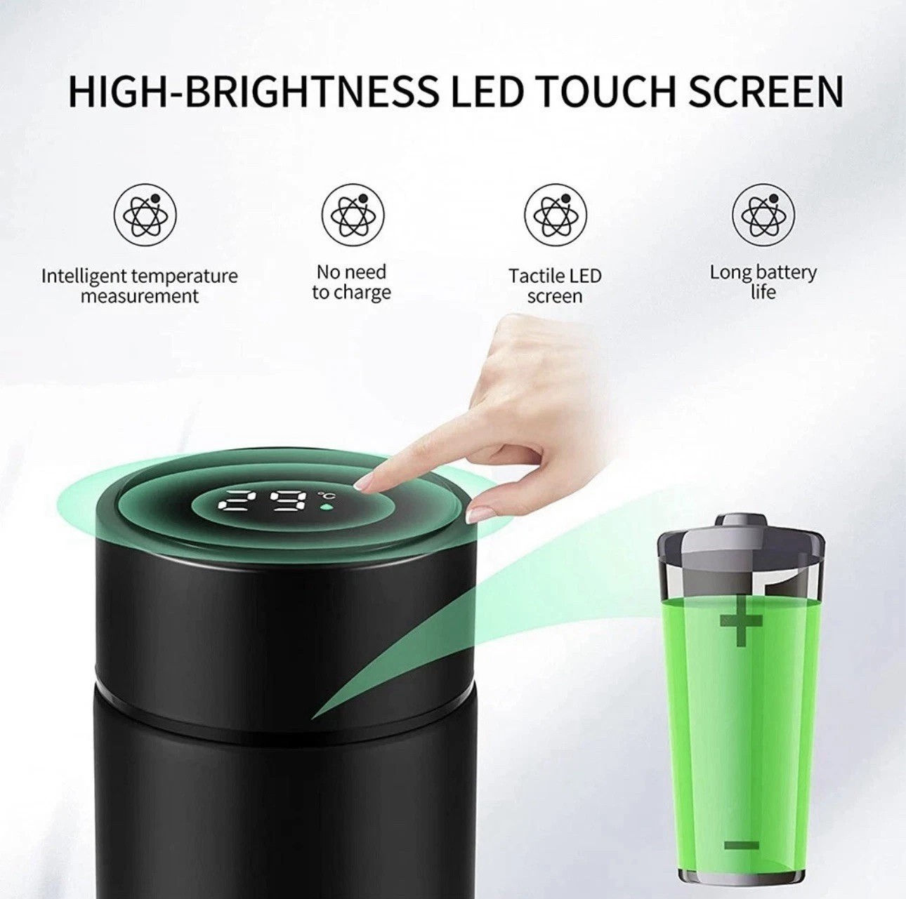 Smart Insulated 500ml Stainless Steel Vacuum Mug Thermos Cup