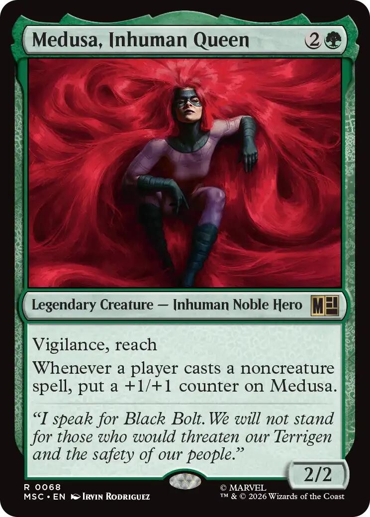 NM - Medusa, Inhuman Queen MSC - 68 Commander: Marvel Super Heroes