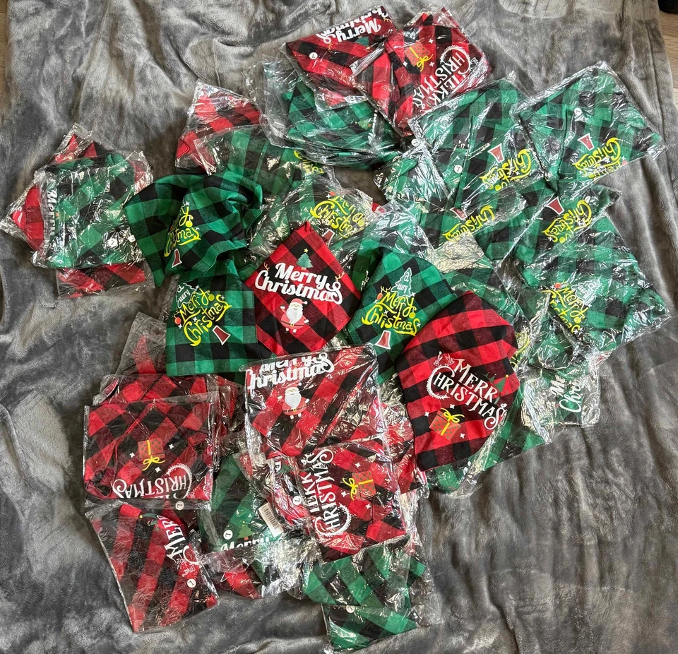 Lot - 80 Christmas Dog Bandanas – 4 Styles (20 ea.) – Wholesale / Resale / Gifts - Image 2 of 3
