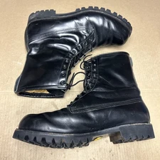 Chippewa Combat Boots Military 400g Thinsulate Black Gloss Leather Mens 12 3E