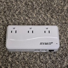 Bestek 250W Power Converter MRJ201GU 3 Outlet 4 USB Travel Charger Adapter White