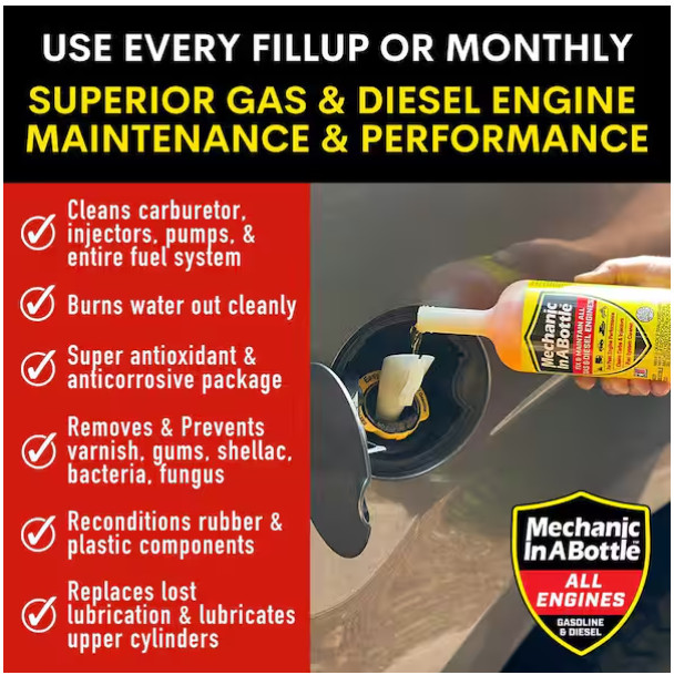 Mechanic in a Bottle Gas & Diesel Fuel Treatment 16 oz.