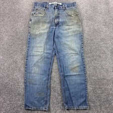 Vintage Y2k Paco Jeans Mens 34x30 Blue Distressed Baggy Wide Leg Skater Denim