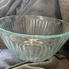 Vintage Pyrex 7402-S Blue Tint Ribbed 6 Cup Mixing Bowl USA 1.5L No Lid No Chips