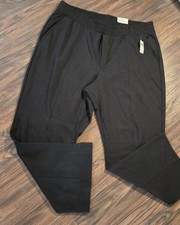 OLD NAVY "Dynamic Fleece" High-Rise Wide Leg Black Jersey Knit Pants NWT/XXL