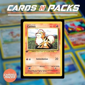 Carte Pokemon Caninos 28/102 Set de Base Edition 1 NM-Mint