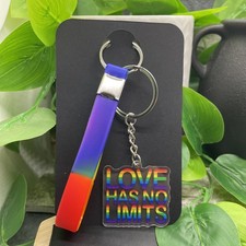 4" Silver-Tone Silicone Pride 2 in 1 Keychain Purse Backpack New Free Ship B8010