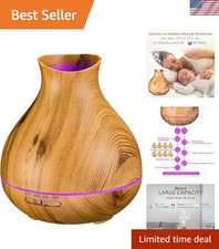 Aromatherapy Essential Oil Diffuser 550ml 12 Hours Wood Grain Aroma Diffuser ...