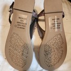 NOT RATED Suede beaded  Croochet Me Down Thong Sandals Women’s size 9 tan flats — photo 7