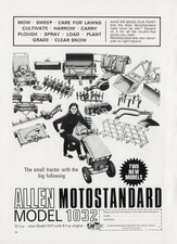 Original 1969 advert for Allen Motostandard - model 1032 Two new models