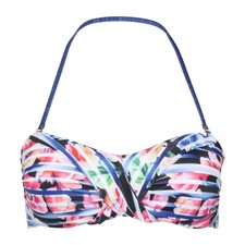 Rehall Damski bikinitop Top kąpielowy Top kąpielowy, Kwiaty Granatowy, XS