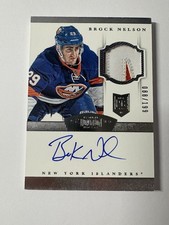 2013-14 Panini Dominion Brock Nelson Patch Auto RC /199 New York Islanders RPA