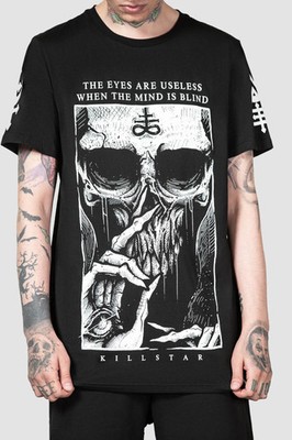 Killstar Blind Mind T Shirt Mens Crew Neck Goth Alternative