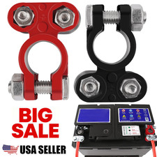 Universal 2 Car Battery Terminal Connector Top Post Positive Negative Heavy Duty Universal 2 Car Battery Terminal Connector Top Post Positive Negative Heavy Duty