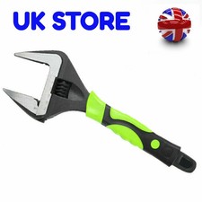 12" 60mm Wide Jaw Adjustable Wrench Spanner with Soft Grip for workshop, Home