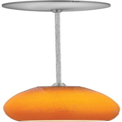 Champagne Glass Pendant Light - 5'' Wide, 9'' Tall, Brushed Steel Finish