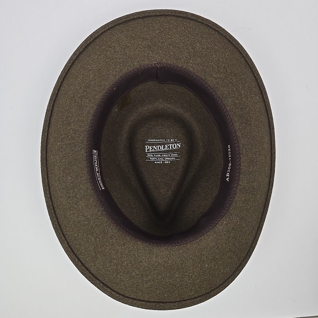Pendleton Outback Medium Wool Fedora Hat Olive Gr… - image 6