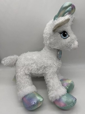Build a Bear Reindeer Glisten Plush Antlers Sparkly White Blue and Silver B-A-B