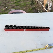 Mac Tools Usa 15 Pc 12 Drive 6 Pt Shallow Impact Sockets 38- 1-14 Vp406