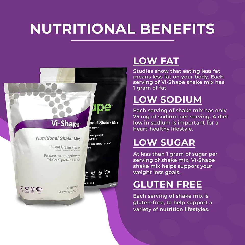 Mezcla de batido nutricional Vi Shape crema dulce 22 oz 24 porciones Foto 4 de 4