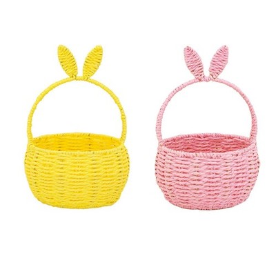 Woven Basket Osterkorb Handkorb Aufbewahrungskorb mit Griff Dekorativer