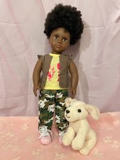 Our Generation 18'' Doll Tanisha Black Hair Brown Eyes w/Puppy