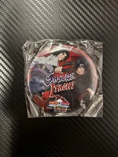 NARUTO Sasuke Itachi Can Badge Fuji-Q Highland Limited Edition New