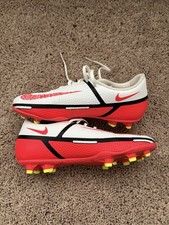 Nike Phantom GT2 Club FG Soccer Cleats White Red Youth Size 5.5 New DA5640
