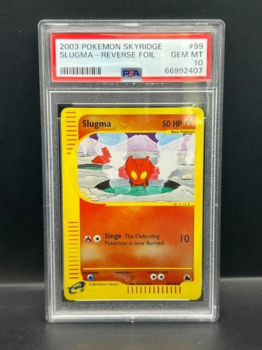 Pokemon PSA 10 GEM MT Slugma 99/144 Skyridge Reverse Holofoil 2003 S#2407