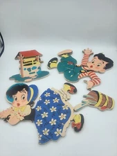 Vintage Jack and Jill Mother Goose Pin-Ups Wall Hanging Made in USA #238 (TD)