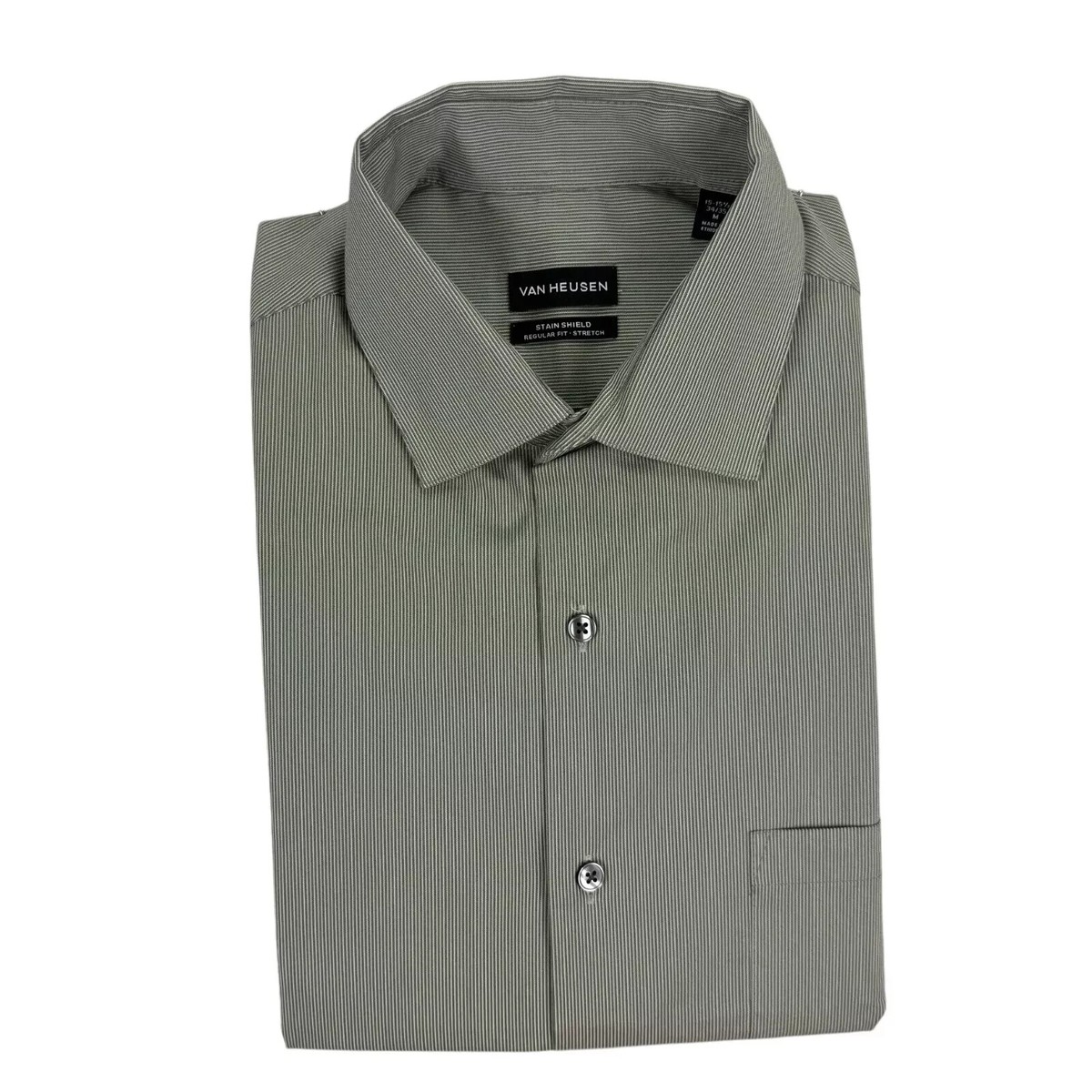 slim fit dress slacks Van Heusen Men's Wrinkle Free Short Sleeve Button Down Shirt, Slim Fit No-Tuck Length, Comfortable Stretch Fabric, Ashley Blue